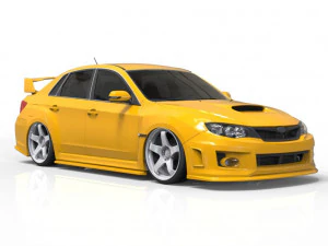スバルインプレッサ 3Dモデル
