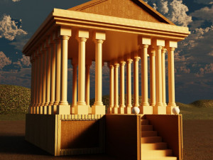Greek-style building Model 3D