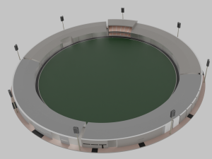 Low poly stadium 3D 모델