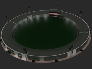 Low poly stadium 3D Model