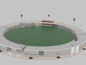 Low poly stadium 3D Model