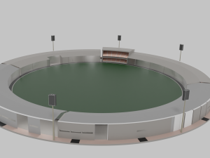 Low poly stadium 3D Model