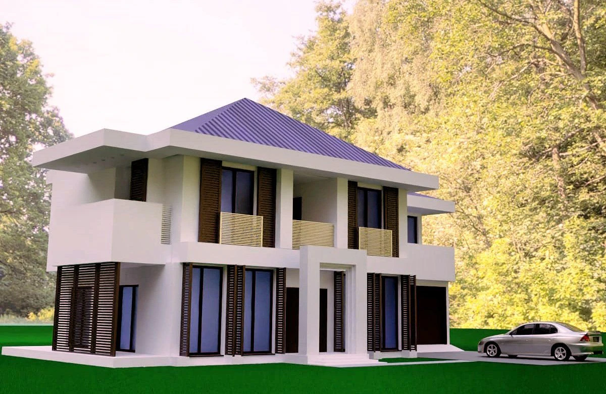 New style architecture 3D Model .c4d .max .obj .3ds .fbx .stl .blend 
