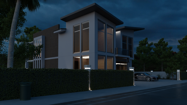 Its beautiful modern house 3D Model .c4d .max .obj .3ds .fbx .stl .blend 