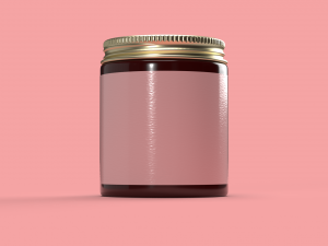 cream jar Modèle 3D