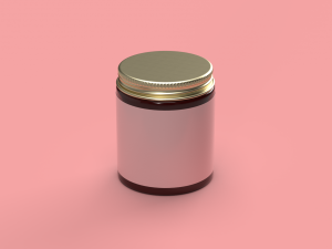 cream jar Modèle 3D