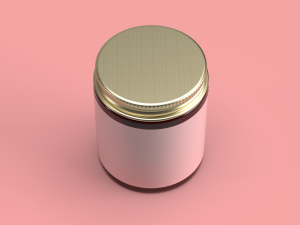 cream jar Modèle 3D