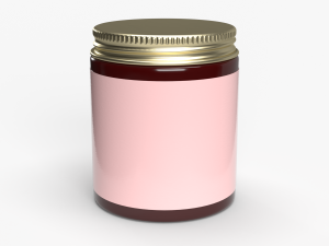 cream jar Modèle 3D