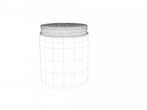 cream jar Modèle 3D