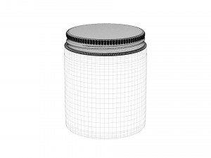 cream jar Modèle 3D
