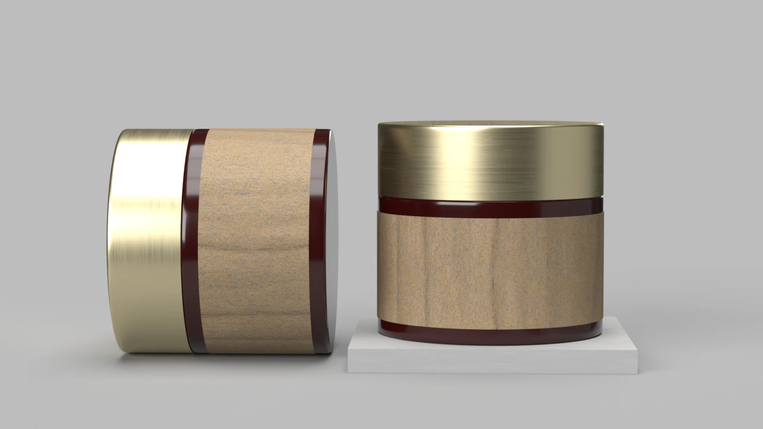 flat cream jar 3D Model .c4d .max .obj .3ds .fbx .stl .blend 
