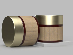flat cream jar 3D Model