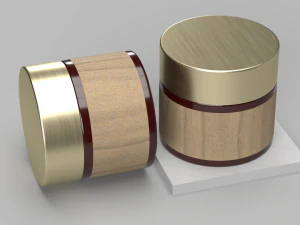 flat cream jar 3D Model