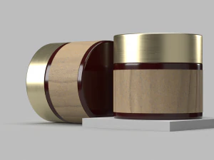 flat cream jar 3D Model