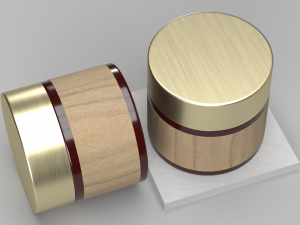 flat cream jar Modelo 3D