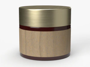 flat cream jar 3D Model