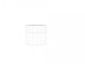 flat cream jar 3D Model