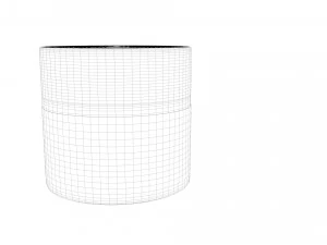 flat cream jar 3D Model