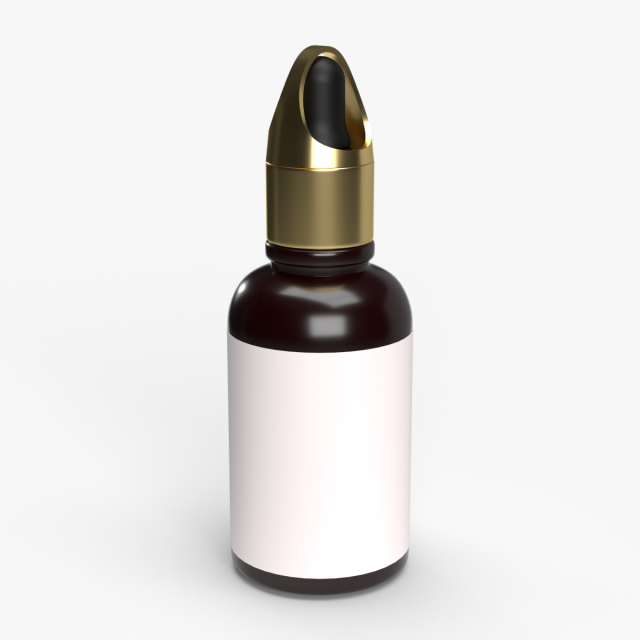 Custom dropper Bottle 3D 3Dモデル .c4d .max .obj .3ds .fbx .stl .blend 