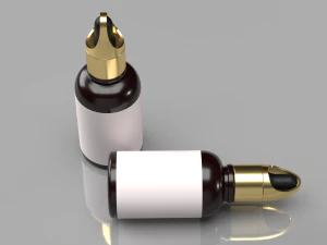 Custom dropper Bottle 3D 3D Model