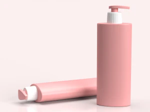 Barattolo con pompa per crema Modello 3D