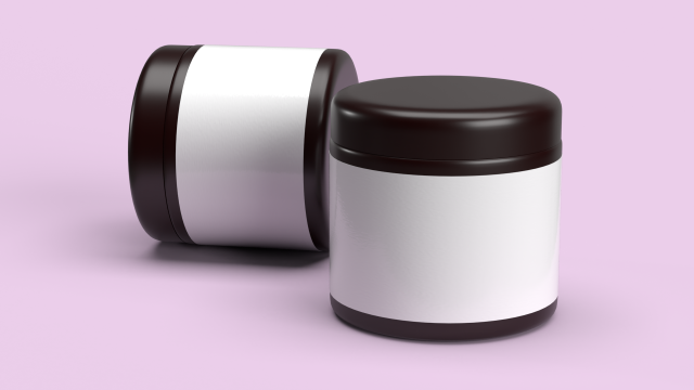 Custom cream jar 3D 模型 .c4d .max .obj .3ds .fbx .stl .blend 