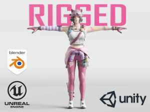 городской трекер аниме - 3D модель низкополигональная 3D Модель