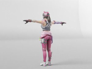 urban tracker anime - 3d rigged model low-poly Modelo 3D