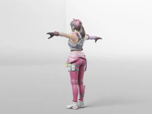 kentsel izci anime - 3d hileli model d&uuml;ş&uuml;k poli 3D Model