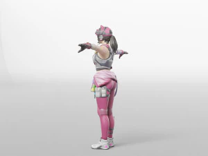 kentsel izci anime - 3d hileli model d&uuml;ş&uuml;k poli 3D Model