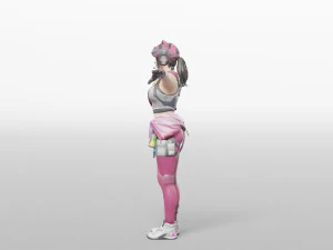 kentsel izci anime - 3d hileli model d&uuml;ş&uuml;k poli 3D Model