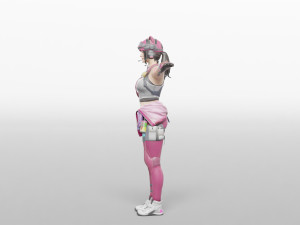 urban tracker anime - 3d rigged model low-poly Modelo 3D