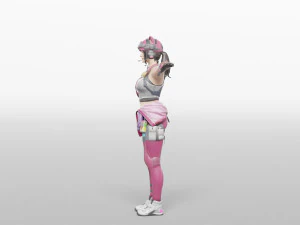 kentsel izci anime - 3d hileli model d&uuml;ş&uuml;k poli 3D Model