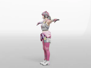 kentsel izci anime - 3d hileli model d&uuml;ş&uuml;k poli 3D Model
