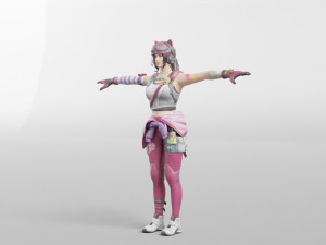 urban tracker anime - 3d rigged model low-poly Modelo 3D