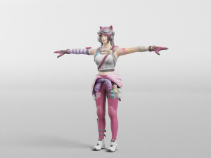 urban tracker anime - 3d rigged model low-poly Modelo 3D