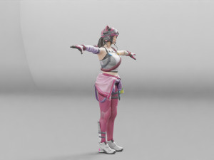 urban tracker anime - 3d rigged model low-poly Modelo 3D