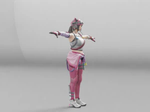 kentsel izci anime - 3d hileli model d&uuml;ş&uuml;k poli 3D Model