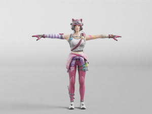 urban tracker anime - 3d rigged model low-poly Modelo 3D