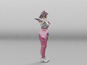 urban tracker anime - 3d rigged model low-poly Modelo 3D