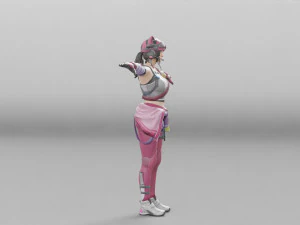 kentsel izci anime - 3d hileli model d&uuml;ş&uuml;k poli 3D Model
