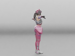 urban tracker anime - 3d rigged model low-poly Modelo 3D