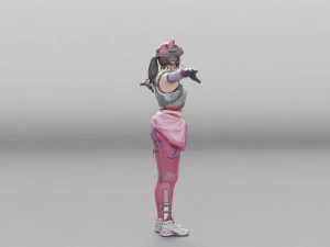 kentsel izci anime - 3d hileli model d&uuml;ş&uuml;k poli 3D Model