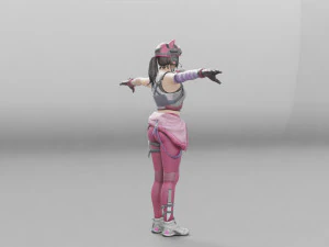 kentsel izci anime - 3d hileli model d&uuml;ş&uuml;k poli 3D Model