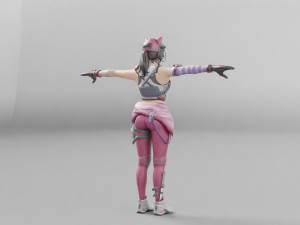 urban tracker anime - 3d rigged model low-poly Modelo 3D