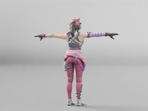 urban tracker anime - 3d rigged model low-poly Modelo 3D