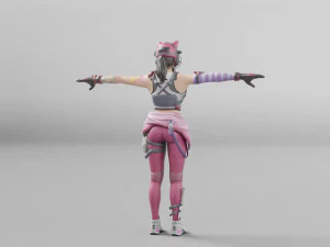 kentsel izci anime - 3d hileli model d&uuml;ş&uuml;k poli 3D Model