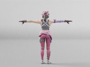 urban tracker anime - 3d rigged model low-poly Modelo 3D