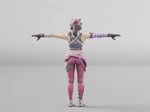 kentsel izci anime - 3d hileli model d&uuml;ş&uuml;k poli 3D Model