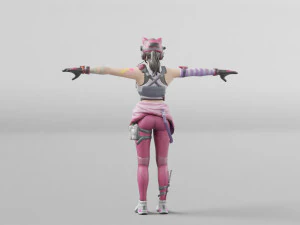 kentsel izci anime - 3d hileli model d&uuml;ş&uuml;k poli 3D Model